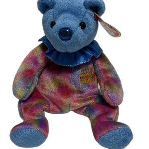 Ty Beanie Baby September Birthday (1st Birthday Series) Sapphire Nose Birthstone